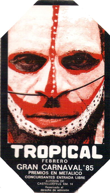 Carnaval celebrado en la Discoteca Tropical de Gav� Mar (Febrero de 1985)